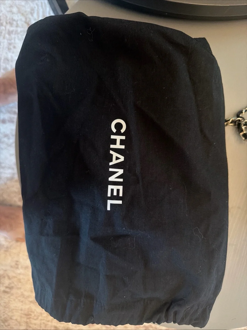CHANEL Black Quilted Shoulder Bag with silver Hardware